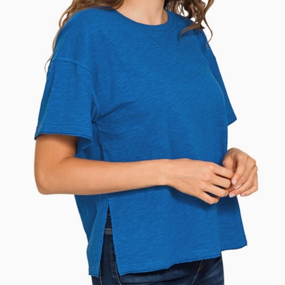 Cotton Slub Short Sleeve - Classic Blue